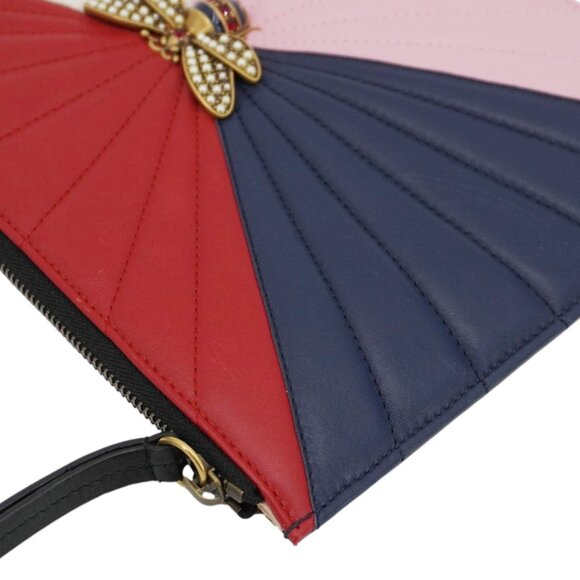 Gucci  Queen Margaret Bee Zip Pouch Multicolor 476077 - Picture 5 of 16